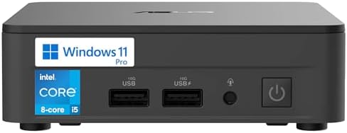 ASUS NUC 13 Pro Slim Mini Desktop Computer, 8-core Intel Core i5-13420H Processor, 32GB RAM, 1TB SSD, 4X Monitor Ports (2X HDMI + 2X Thunderbolt), Wi-Fi 6E, RJ-45, Windows 11 Pro by Unknown