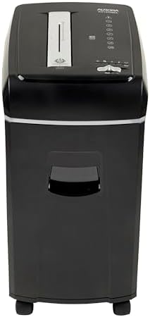 Aurora AU1020MA High-Security 10-Sheet Micro-Cut Paper, CD and Credit Card Shredder with Pullout Basket by Aurora