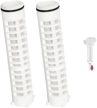 1-1/2 Inch 140 Mesh Spin Down Sediment Filters for Rusco Vu Flow, 1.5 Inch Sprinkler Filter Screen, Well Water Pump Filter, Irrigation Spindown Filters 8" Long (FS-1-1-2-140) - 2 Pack by Ahuliao