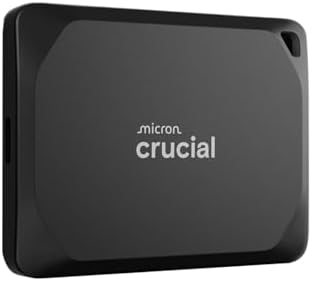 Crucial X10 Pro 2TB Portable SSD, Up to 2100MB/s Read, 2000MB/s Write, USB 3.2 USB-C, External Solid State Drive, Durable Storage for PC & Mac, for Professional Creators, Black - ‎CT2000X10PROSSD902 by Crucial