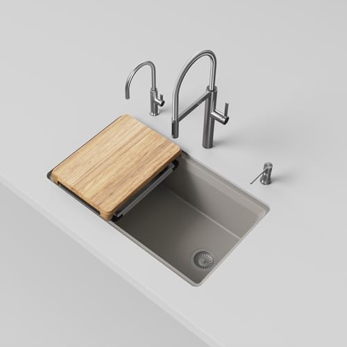 BLANCO Inteos SILGRANIT 33" Single Bowl Workstation Kitchen Sink Truffle - Image 3