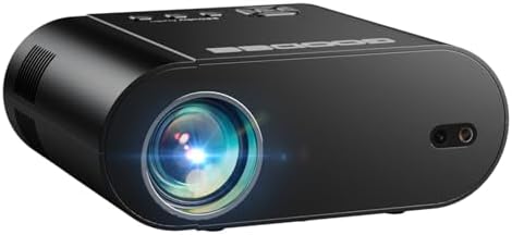 Mini Projector, GooDee HD Video Projector 1920x1080P Support, Outdoor Movie Projector DLP Home Theater Projector with Tripod&Bag, Support Fire TV Stick/PS4/HDMI/iOS /Android by GooDee