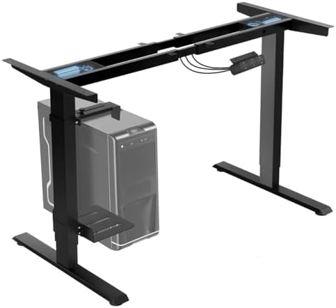 TOPSKY Dual Motor Electric Standing Desk, Height Adjustable with CPU Holder by TOPSKY
