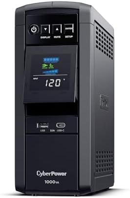 CyberPower CP1000PFCLCDTAA PFC Sinewave UPS System, 1000VA/600W, 10 Outlets, AVR, Mini Tower, TAA Certified - Image 2