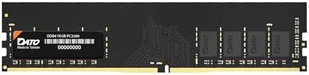 DATO DDR4 RAM 16GB 3200MHz, PC4-25600 CL22 1.2V 288-Pin Non-ECC unbuffered dimm, Desktop Memory Module by DATO