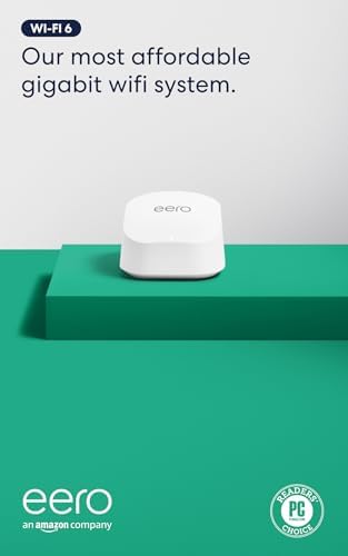 Amazon eero 6+ mesh wifi router - Supports internet plans up to a Gigabit, Coverage up to 1,500 sq. ft., Connect 75+ devices, 1-pack by Unknown