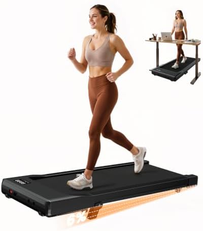 Superun Walking Pad with 6% Incline, 2.5HP Treadmill, 300 lbs by SUPERUN