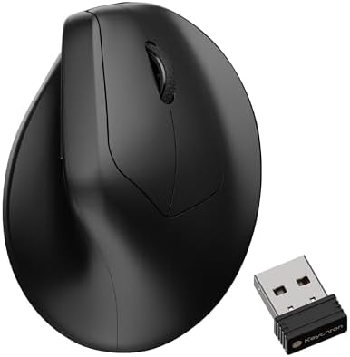 Keychron M5 8K Wireless Vertical Mouse with Thumb Wheel, PixArt 3950 Sensor by Keychron