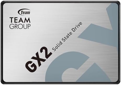 TEAMGROUP GX2 512GB 3D NAND TLC 2.5 Inch SATA III Internal Solid State Drive SSD (Read Speed up to 530 MB/s) Compatible with Laptop & PC Desktop T253X2512G0C101 by TEAMGROUP