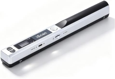 Portable Scanner, Photo Scanner for A4 Documents, 8.27 Inch Handheld Scanner for Books, Business, Picture, Photo, Receipts, JPG PDF Format Selection, UP to 900 DPI (Silver) by LICAEVEY