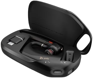 Poly Voyager Legend 50 UC Bluetooth Headset with Charging Case - 4 Noise-Canceling Mics, AI NoiseBlockAI & WindSmart Tech - Bluetooth Headphones with Mic, Smart Call Controls, All-Day Comfort by Poly