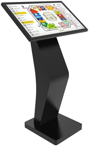 27 Inch Touch Screen Kiosk, 10pt PCAP Capactive Touch Screen Digital Signage, Windows OS K-Style Indoor Digital Signage, Interactive LCD Display Signage, U-Disk Publish Content, Split Screen by Pyimgus