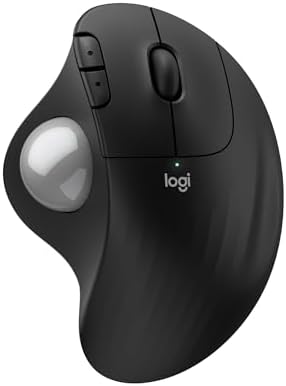 Logitech Ergo M575S Wireless Bluetooth Trackball Mouse - Black Silver Ball by Unknown
