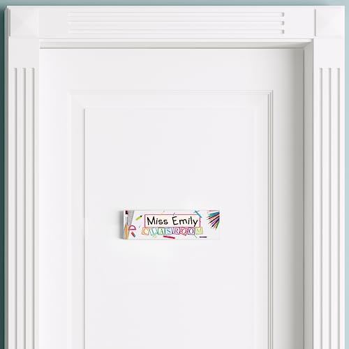 ARTBLOX Personalized Acrylic Teacher Desk Name Plate with Wood Stand - Image 6