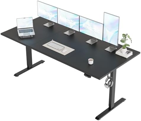 Agilestic 71 * 32 Inch Height Adjustable Electric Standing Desk, Black by Agilestic