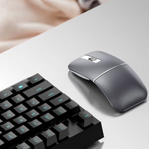 Foldable Arc Wireless Mouse Silent Click Bluetooth 5.3 and 2.4GHz - Image 3