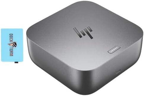 HP 100W Thunderbolt 4 Dock Port Replicator Bundle with DKZ Hub (Universal Thunderbolt/USB-C Docking Station, Single Cable for Charging, Data Transfers to Any Brand Laptop) by Unknown