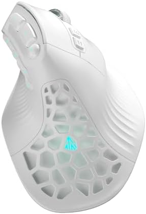 SOLAKAKA E9 Vertical MMO Gaming Mouse 10 Side Buttons,White by SOLAKAKA