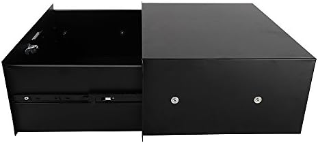 4U Server Cabinet Case 19 Inch Rack Mount Lockable Drawer with Key, Server Cabinet Case 19 Inch Rack Mount DJ Locking Lockable Deep Drawer with Key, Rack Mount Drawer for 19-Inch Server Cabinet Case - Image 3