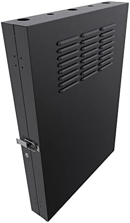 NavePoint 2U Vertical Server Rack Enclosure, Low Profile, 27.5" Deep, Max Weight Capacity 150 lbs - 2U Network Cabinet Vertical Wall Mount, Perforated, Black by NavePoint