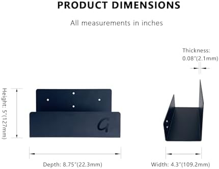 UPS Mount 548 | Heavy Duty Uninterruptible Power Supply Wall Mount | Battery Backup Surge Protector Bracket | Cold Rolled Steel | Black | UPSM-548 | Compatible with APC Back-UPS - Image 2