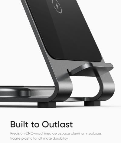 Intoval Aluminum 3 in 1 Wireless Charging Station for iPhone 17 16 15 14 13 12 11 Pro Max XR, Wireless Charger for Apple Watch 11 10 9 8 7 Ultra SE 3 2, Phone Charger for AirPods 4 Pro 2 3 (Pink) - Image 3