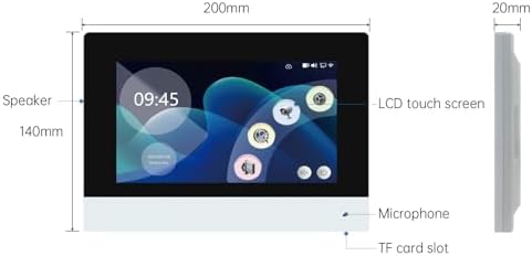 Smart Video Intercom System, 7" Touch Monitor, 2MP Camera, WiFi Tuya Unlock - Image 6