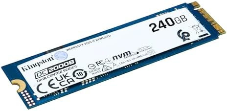 Kingston DC2000B 240 GB Solid State Drive - M.2 2280 Internal - PCI Express NVMe (PCI Express NVMe 4.0 x4) - Server Device Supported - 0.4 DWPD - 175.20 TB TBW - Image 2