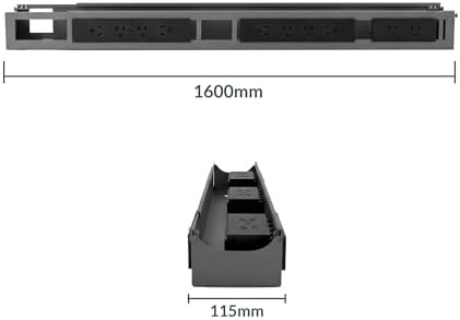 Desky Integrated Cable & Power Channel None White - Image 4
