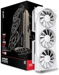 XFX Swift AMD Radeon RX 9070 OC White Triple Fan Gaming Edition with 16GB GDDR6 HDMI 3xDP, AMD RDNA 4 RX-97SWFB3W9 by XFX