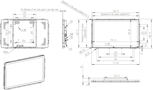 32 Inch 10 Points PCAP Open Frame Touch Screen Waterproof for Kiosk Automation POS Vending and Digital Signage - Image 4