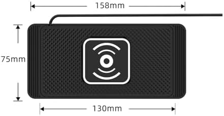 Wireless Charger Car Charging Pad 15W Fast Car Wireless Charger Pad, 15W Fast Charging, Anti-Slip, Universal Qi Compatible with iPhone and Wireless Charging Phones, Black(USB-C) - Image 7