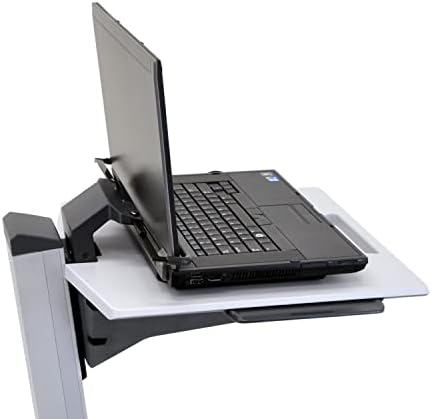 Ergotron – Neo-Flex Rolling Laptop Cart, Mobile Standing Desk Workstation – Laptop, Grey - Image 5