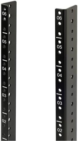 Tecmojo 6U Vertical Rack Rail Pair Kit DIY Rack Rails Kit, 12-24 Screws Included to Mount Equipment, Tapped Hole by Tecmojo