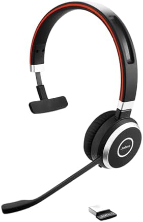 Jabra Evolve 65 SE Mono Wireless Headset - Bluetooth Headset with Noise-Cancelling Microphone, Long-Lasting Battery, and Dual Connectivity - MS Teams Certified, Works with All Other Platforms - Black by Jabra