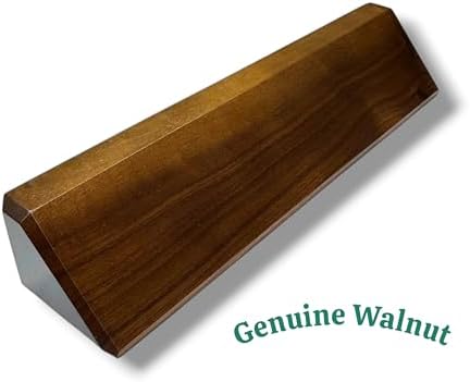 Desk Wedge Name Plate - PERSONALIZED - Gears - 11 Inches (Genuine Walnut) - Image 2
