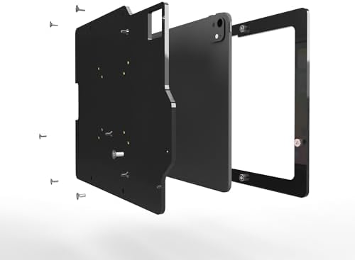Anti-Theft Acrylic VESA Enclosure for Apple iPad Pro 13" 2024 M4 2025 M5 with Free Wall Mount Kit & 90-Degree Angle USB C Cable (White) - Image 5