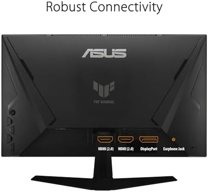 ASUS TUF Gaming 27" FHD IPS Monitor with 1ms Response Time, 180Hz Refresh Rate, Anti Glare, Flicker Free, VESA Mount (100mm), Displayport, HDMI, Black(VG279Q3A) w/DKZ Hub & ErgoFlexy Single Mount Arm - Image 5