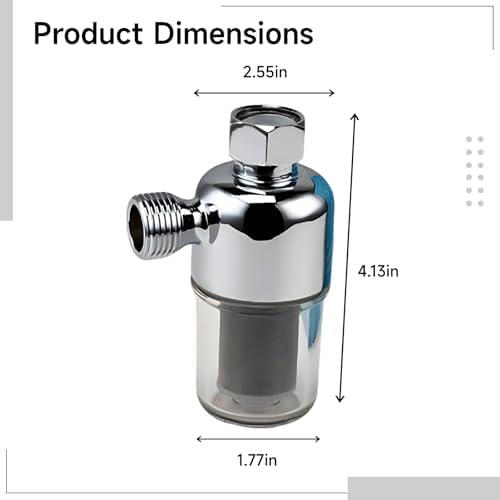 Water Heater Pre-Filter, W21 Activity Copper Head Washing Machine Water Filter, G1/2 Threaded 40-Micrometer Sediment Filter with 304 Stainless Steel Mesh, Extend Appliance Life, Clear Housing - Image 2