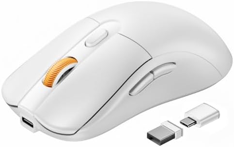 ProtoArc EM15 USB C Mouse, Tri-Mode Bluetooth Mice for Laptop, White by ProtoArc