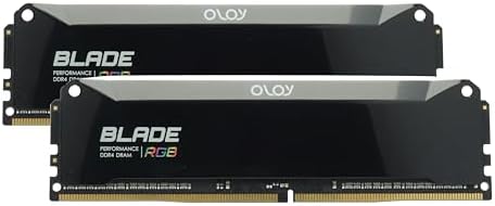 OLOy DDR4 RAM 16GB (2x8GB) Piano Black Blade RGB 3600 MHz CL18 1.35V 288-Pin Desktop Gaming UDIMM (MD4U0836180BRPDA) by OLOy
