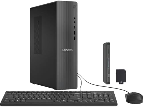 Lenovo IdeaCentre Business Tower Desktop, Intel Core Ultra 7 265, 32GB DDR5, 2TB Storage (1TB SSD+ 1TB Docking Station Set), Copilot AI, Wi-Fi 6E, RJ-45, Wired Keyboard & Mouse, Windows 11 Pro, Gray by LENOVO