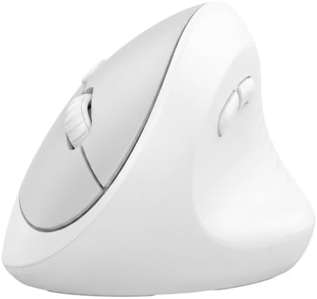 Ergonomic Wireless Mouse, Vertical Bluetooth, 8000 DPI, White by Unknown