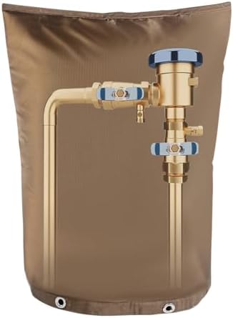 Backflow Preventer Insulated Cover (5˚F) Thick 6-Layer Fabric Pipe Insulation Cover (UV Coated) Winter Freeze Protection,for Water Well Pump Covers and Sprinkler Valve Covers (16" W X 20" H) by Yehchi