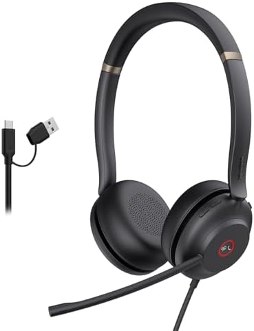 Yealink UH37 USB Headset with Noise Cancelling Mic Wired Headphone for PC by RedefineYourWorkplace