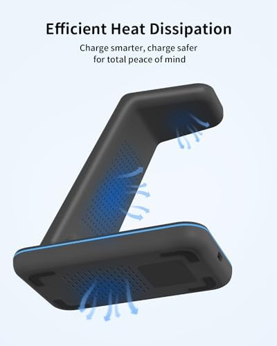 Wireless Charger for iPhone Charging Station: 3 in 1 Phone Charger Stand for iPhone 17/16/15/14/13/12/11/SE/X Pro Max Plus - Apple Watch 11/10/9/Ultra 2/8/SE/7/6/5 - AirPods 4/Pro 2/3 - Image 2