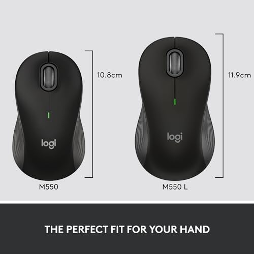 Logitech Signature M550 Wireless Mouse Small to Medium Sized Hands - Black - Image 3
