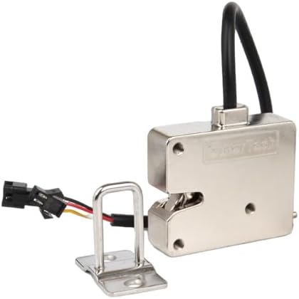 Sutertech 12V Electric Rotary Latch, 330lbs Holding Force Electromagnetic Solenoid Lock, Heavy Duty Carbon Steel Cabinet Latch with Manual Release for Smart Lockers, Vending Machines & Kiosks by Unknown