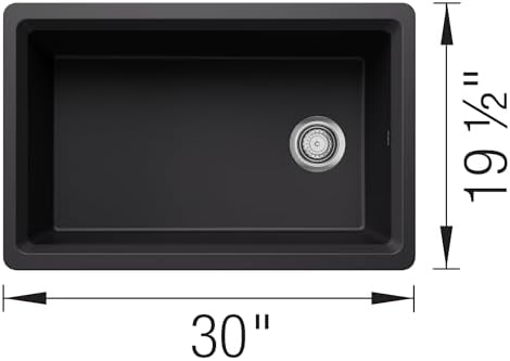 BLANCO Inteos SILGRANIT 30" Single Bowl Workstation Kitchen Sink Coal Black - Image 4
