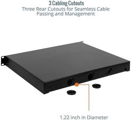 Tecmojo 1U Rack Drawer,Rack Mount Drawer for 19in Network Equipment/Server/AV Rack or Cabinet Enclosure,Sliding and Lockable Server Rack Drawer - Load-Bearing 44lb (20kg),with Cable Management Holes - Image 5